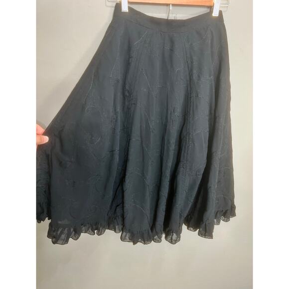 Black Peace Now Sz M Grunge Y2K Goth Skirt Japan Jirai Kei Style BPN Peasant - Picture 10 of 14